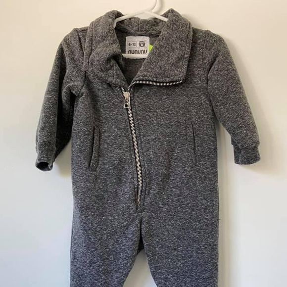 Nununu | EUC zip-up warm romper size 6-12m - Picture 2 of 4